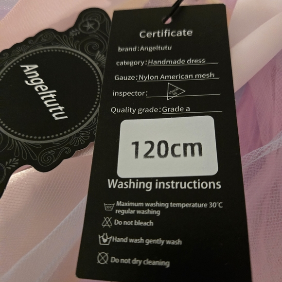 ANGEL TUTU Girls Pastel Floral Tulle  Dress With Satin Flower Embellishments - Picture 11 of 11